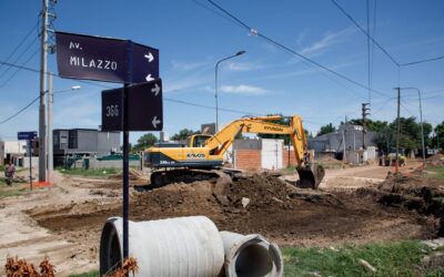 Ranelagh: gran avance de la pavimentación de Av. Milazzo