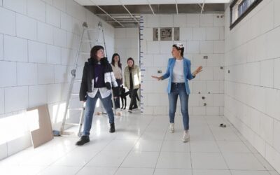 Mayra recorrió el avance de obra de la nueva veterinaria municipal en Don Bosco