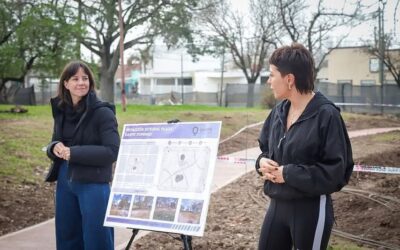 MAYRA SUPERVISÓ LOS TRABAJOS DE PUESTA EN VALOR INTEGRAL DE LA PLAZA SANTO DOMINGO EN EZPELETA OESTE