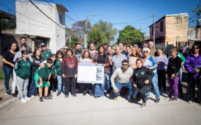 Avanzan las obras de pavimento de 13 cuadras en los barrios La Loma y Iapi de Bernal oeste con fondos 100% municipales